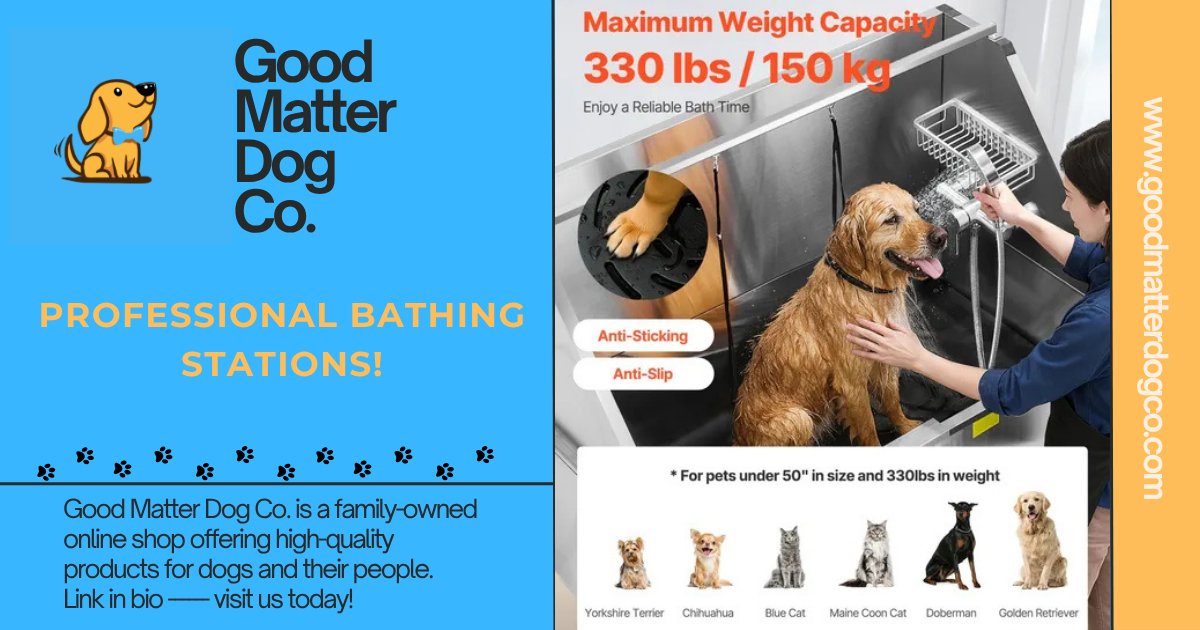 goodmatterdogco's tweet image. Our family-owned online shop is dedicated to bringing you thoughtfully chosen, high-quality products for dogs and the people who love them. 

🐾

Visit goodmatterdogco.com today!

#dogsofinstagram #dogs #doglovers #DogSupplies
#doglife #dogreels