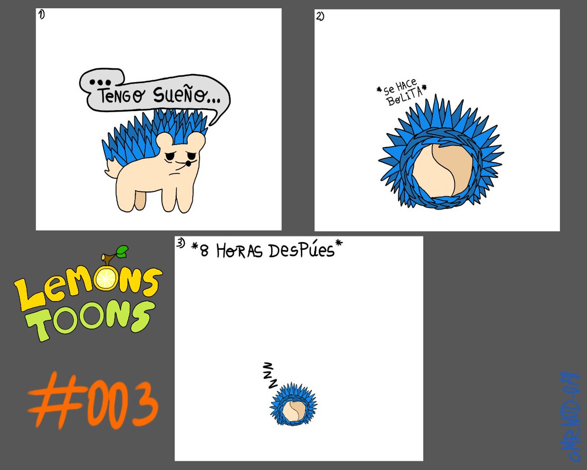 Lemons_Toons's tweet photo. Lemons Toons 🍋🍋🟩
#-003 "Tengo Sueño" 🦔🦜
#drawing #ComicArt #comics #art #humorrancio #humor #drawings #arte #doodle
Hecho por: @MR_NOD070
Parte dos⤵️ https://t.co/6BygGBXofE