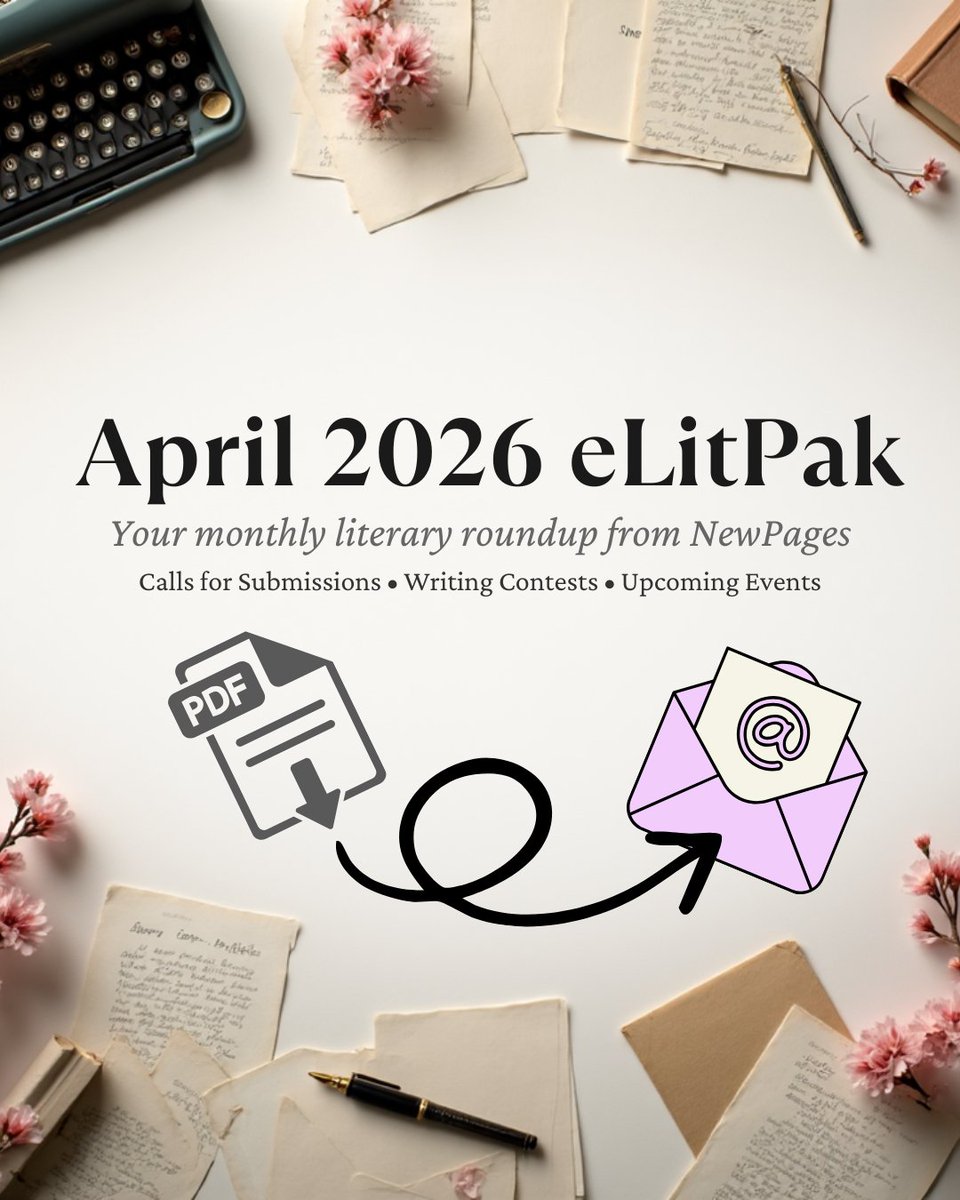 newpages's tweet image. The April 2026 digital eLitPak Newsletter is hitting inboxes as we speak. Discover new call for submissions, writing contests, &amp;amp; an upcoming writing festival!

#writers #writingcommunity #literarycommunity open.substack.com/pub/newpages/p…