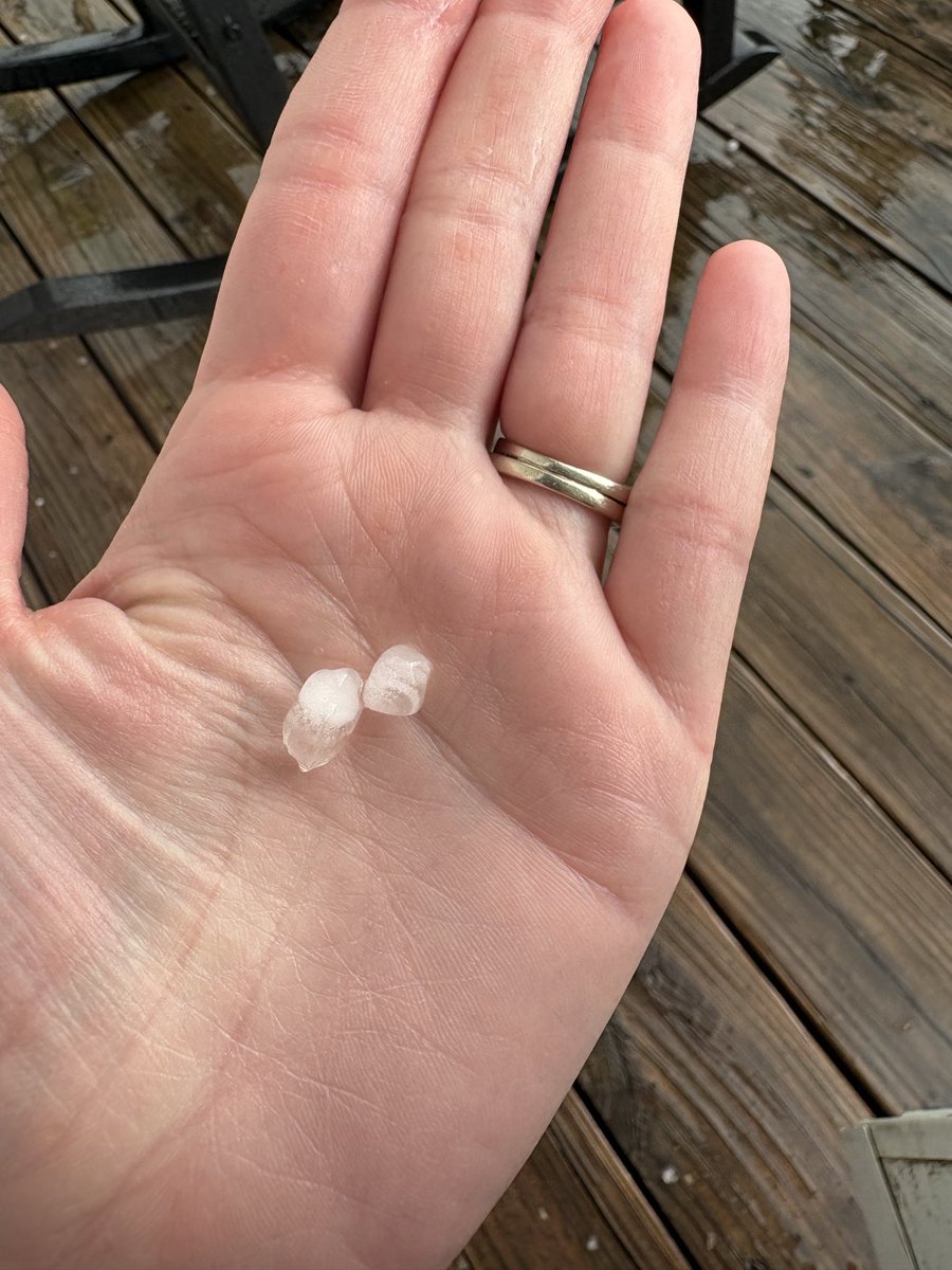 crzy4coasters's tweet photo. @NWSKansasCity  @fox4wx @AlexCounteeWX 4:17pm 4-15-26 pea sized hail Kearney, Mo https://t.co/YrArd9z8IO