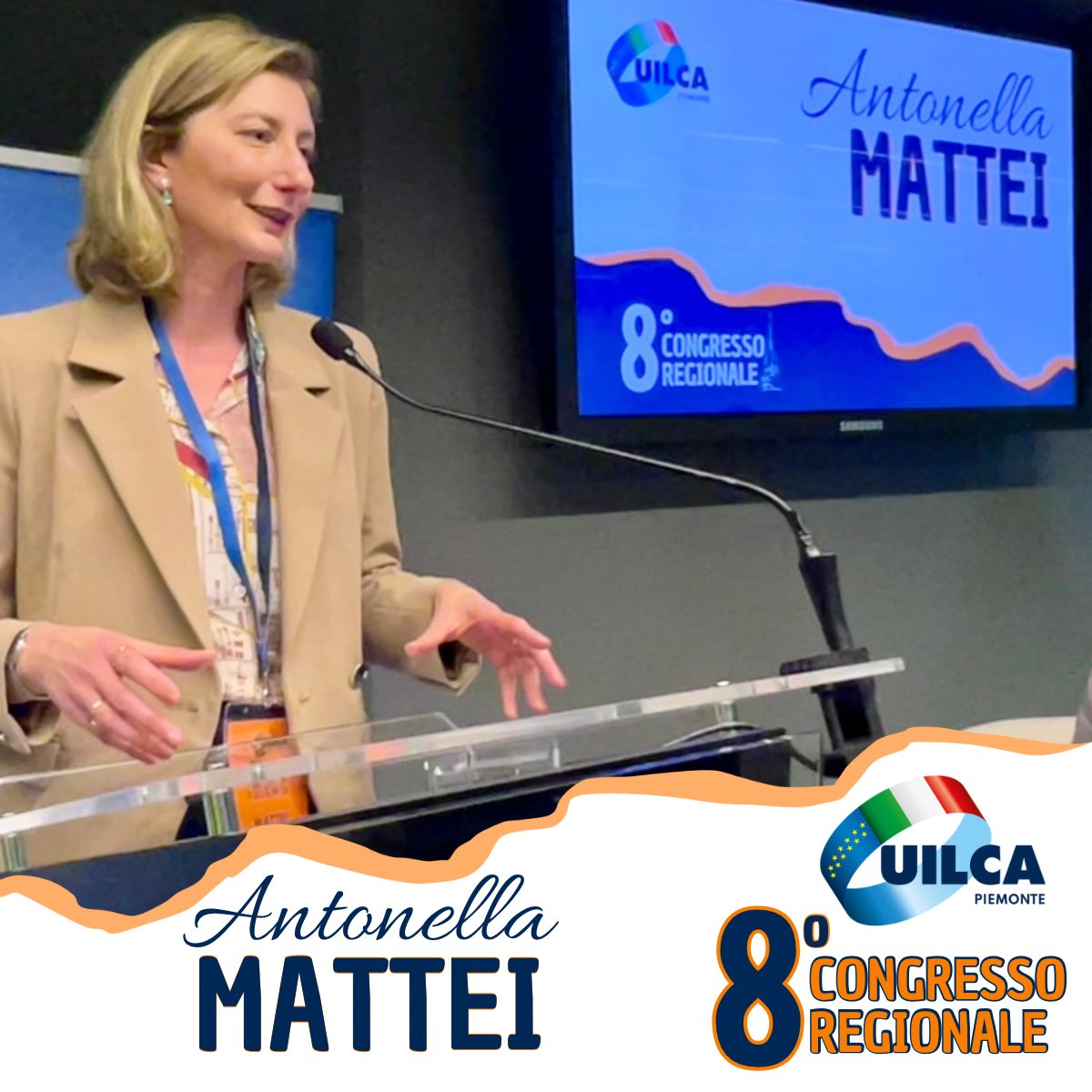 UILCAUCPiemonte's tweet photo. L’intervento di Antonella Mattei durante i lavori dell’8º Congresso Regionale UILCA Piemonte svoltosi ieri presso la prestigiosa sede del Museo Nazionale dell’Automobile di Torino https://t.co/ya4f1Eeorz