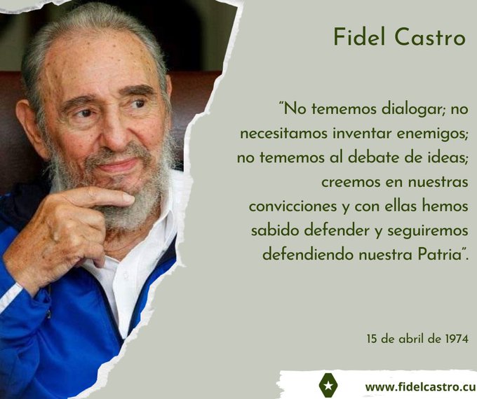 #CubaEstáFirme  Nos guían sus ideales por eso #CubaVencerá