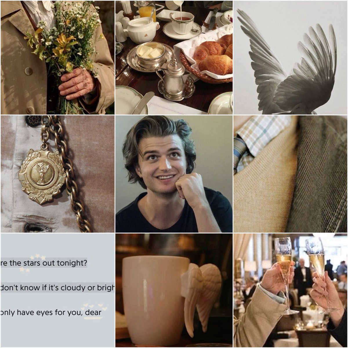 __ChelseaLee__'s tweet photo. Ineffable #Steddie anyone?? 🪽☕️😈🍷

While I’m losing it over the GO3 trailer (my babiesssssss are back😭🥹) why not mashup my interests even more. #goodomensau #steveharrington #eddiemunson #steddieau 

Reposting without the text over the photos because I decided I like it more https://t.co/puVX3I3cSm