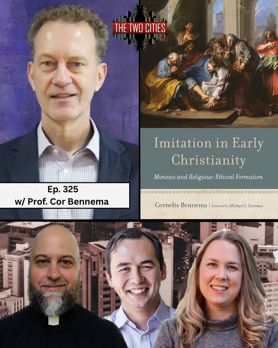 TheTwoCities's tweet photo. NEW EPISODE w/ Prof. Cor Bennema, Professor of New Testament at London School of Theology (@LSTheology) and the author of Imitation in Early Christianity: Mimesis and Religious-Ethical Formation (published by @eerdmansbooks).

Check it out!

https://t.co/iaPHpO5ata https://t.co/nIbhgP2G92