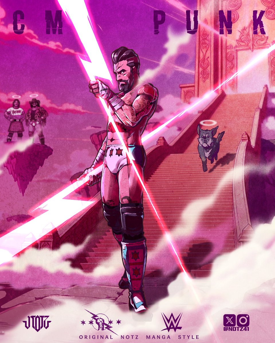 notz41's tweet image. Zeus comes from heaven. #CMPunk #wrestlemania