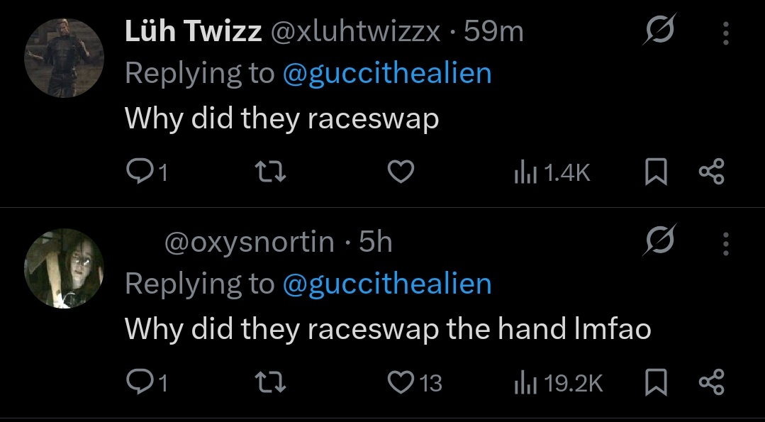 DoctorBroom77's tweet photo. @TheOneWhoUses @guccithealien There are people in the comments of the tweet talking about it and I was making fun of them because it's a non issue. https://t.co/ftIv6Np6xR