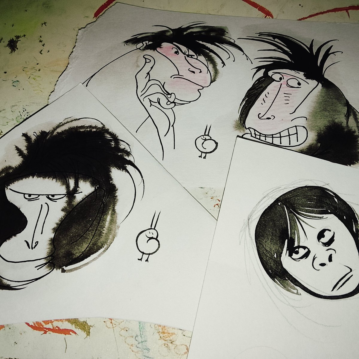 pimenova_a53320's tweet image. Мазюки пером на огрызках
#animals #art #ink