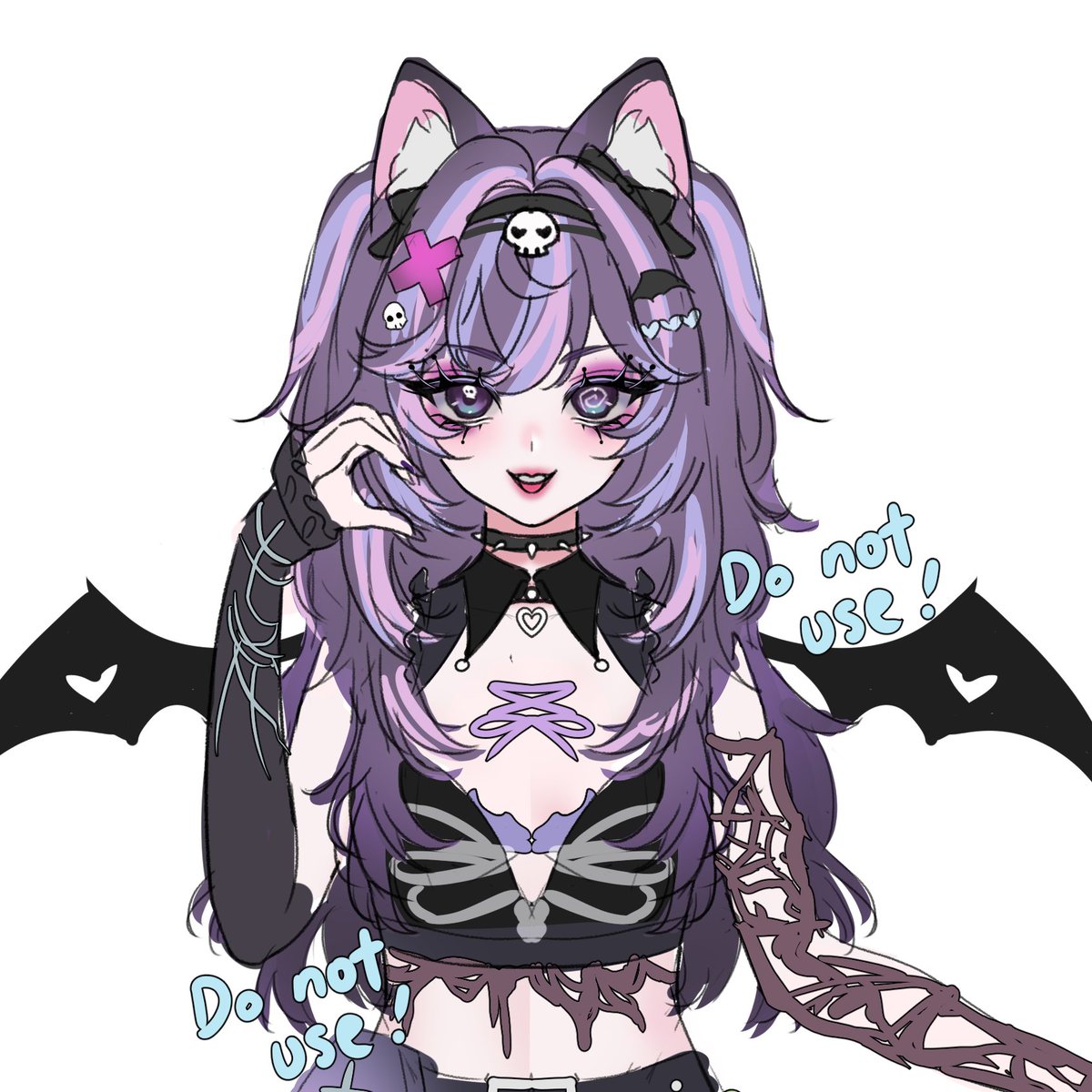 kuromi inspired adoptable!! 🦇

would anyone be interested in this cutie?  💜🖤