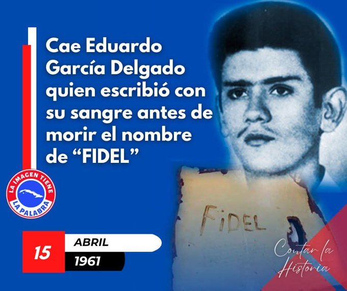 El sacrificio de Eduardo García Delgado inspira a las generaciones actuales a defender la patria con la misma firmeza. La sangre que escribió #Fidel sigue marcando el camino de la resistencia y la esperanza cubana. #100AñosConFidel #GirónEsHoy 
<a href="/EduardoLopezL65/">Eduardo López Leyva</a>