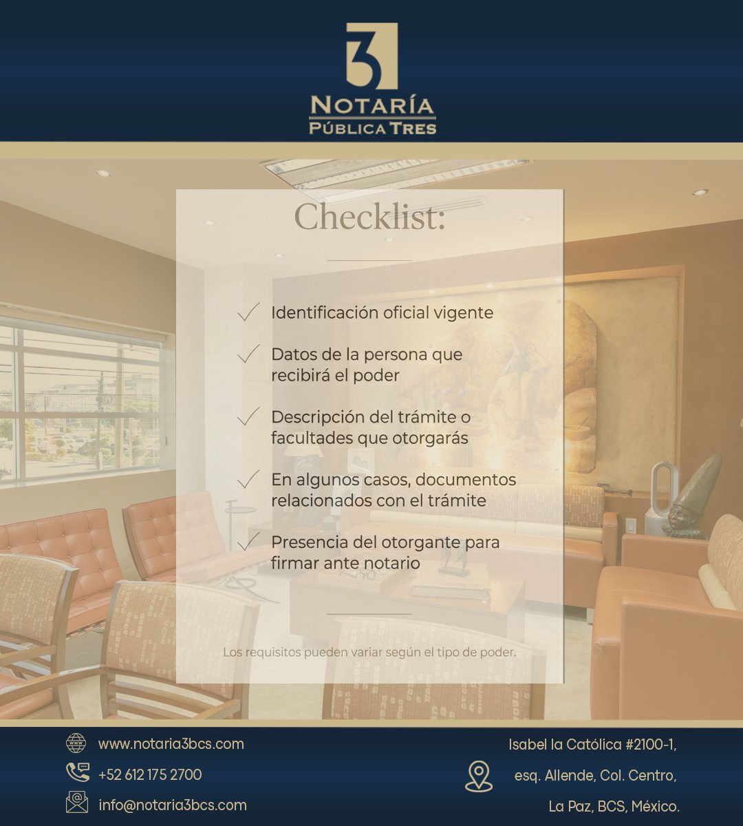 🔏 Un poder notarial te permite delegar legalmente decisiones y trámites a otra persona.

Desde bienes hasta gestiones bancarias o familiares, todo queda respaldado jurídicamente.

✔️ Evita complicaciones
✔️ Protege tus intereses

Agenda tu cita.
📞 612 175 2700