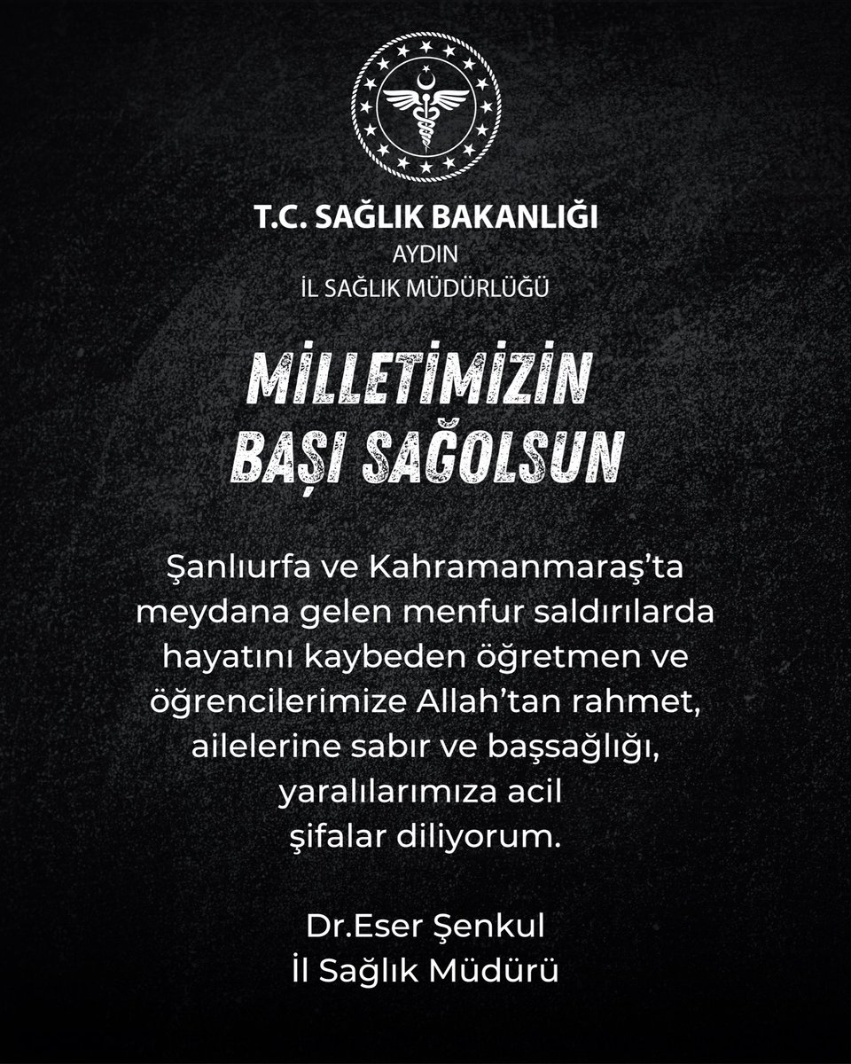 Aydın İl Sağlık Müdürlüğü tweet media