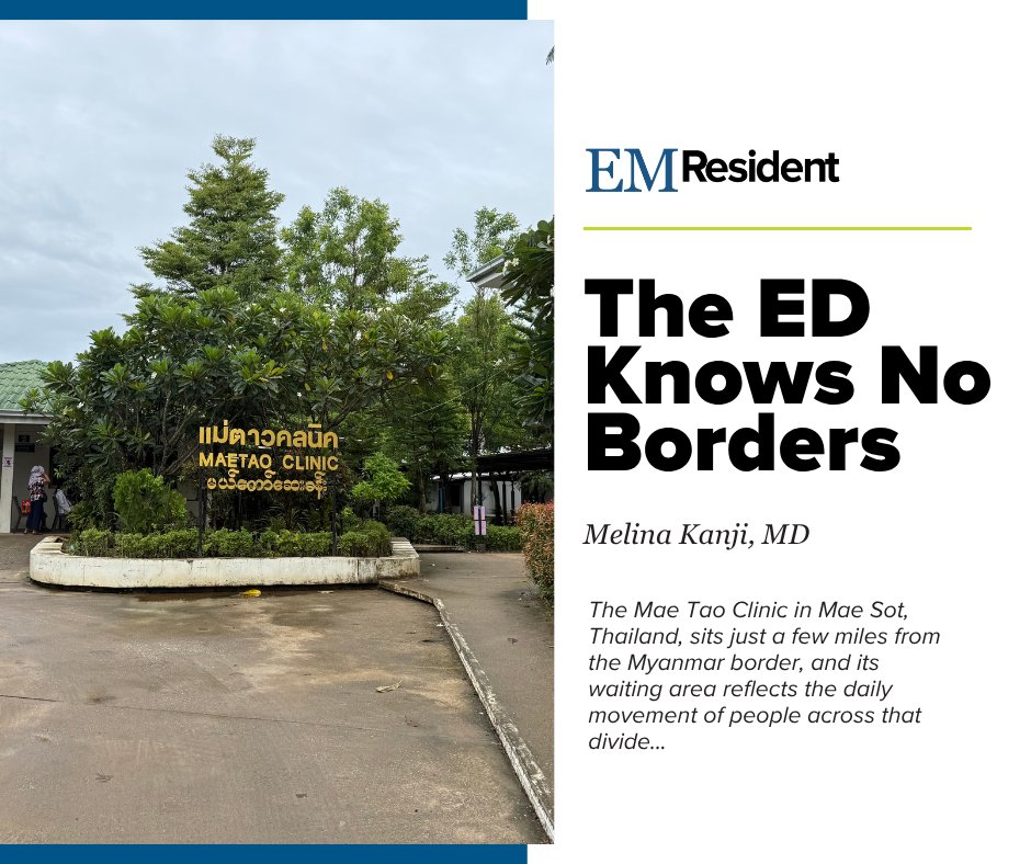 emresidents's tweet image. “The ED Knows No Borders” by Melina Kanji, MD explores how caring for vulnerable patients looks similar worldwide — and how EM is about more than just treatment.: emresident.org/the-ed-knows-n…

#EmergencyMedicine #SocialEM #HealthEquity #EMRA #MedEd