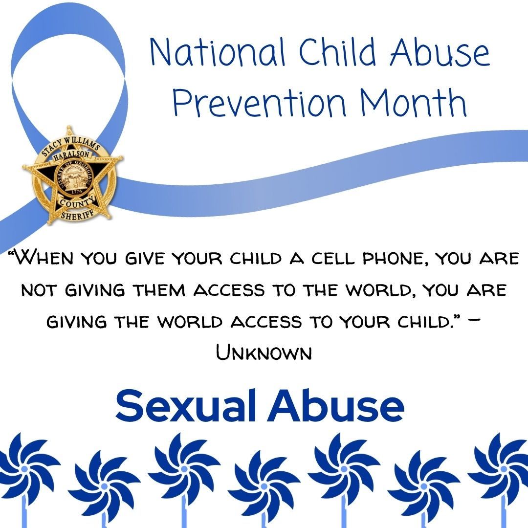 HaralsonSheriff's tweet image. Sexual abuse is any harm that comes to a child through sexual means. Sexual abuse happens in two basic ways; a child is harmed by someone in their day-to-day life…or they are groomed and exploited through social media and other internet applications.

#CAPM
#HCSO