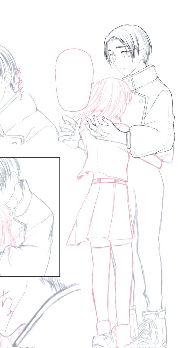 乙夢②の続き、描く時間がなさすぎて数分ぐらい線画を描くことしかできず😢
甘々いちゃついてる2人を少しずつ描いてます...😢✍️