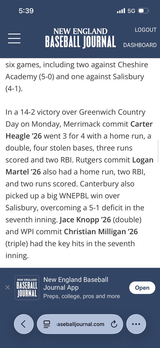 Canterbury Baseball tweet media
