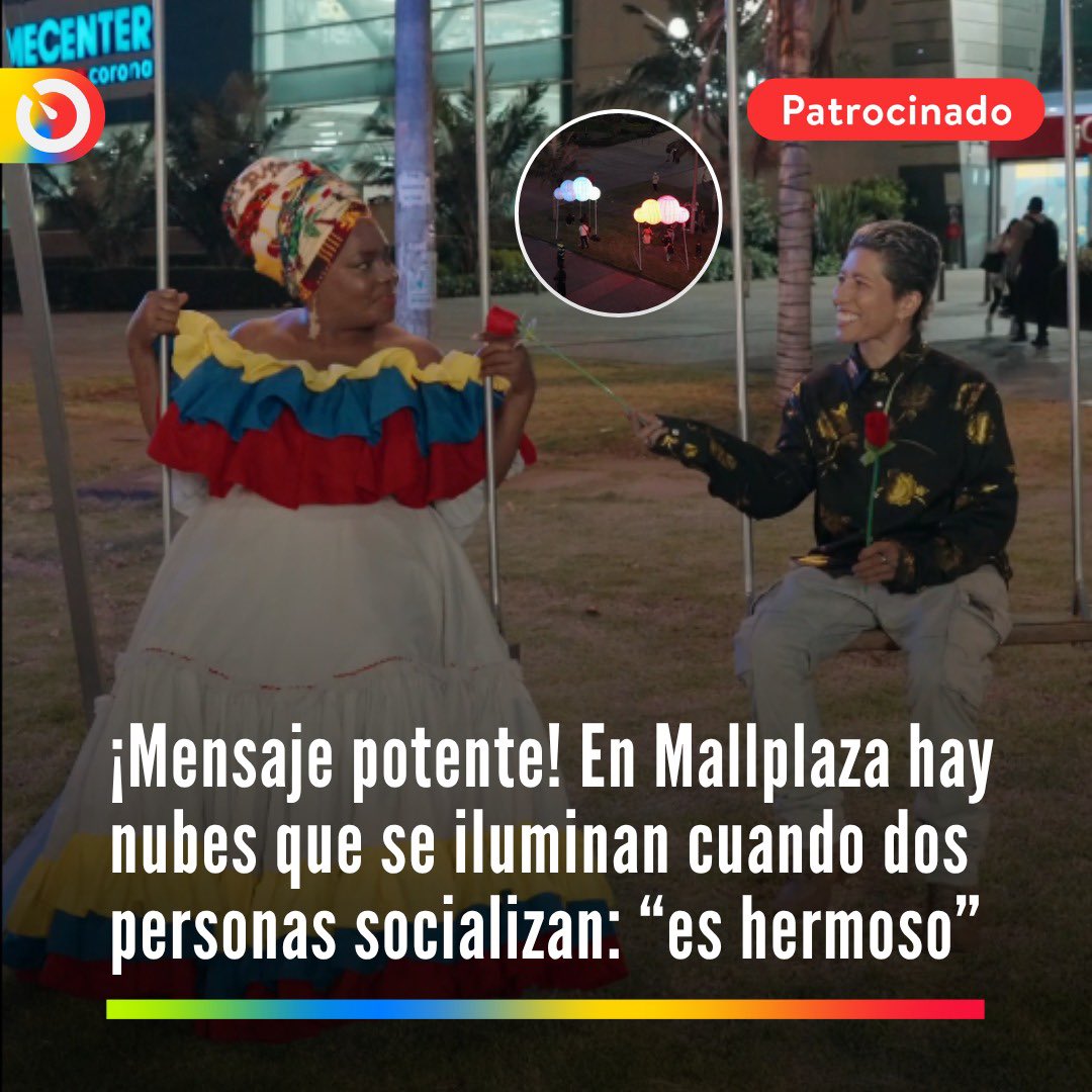 ultimahoracol_'s tweet photo. 'The Cloud Swing' es una instalación interactiva en Mallplaza que llega al país como símbolo central de la campaña 'Salir es vivir', la cual busca incentivar a las personas a retomar los espacios públicos y salir de sus hogares para reencontrarse con otros. https://t.co/matPq93GZo