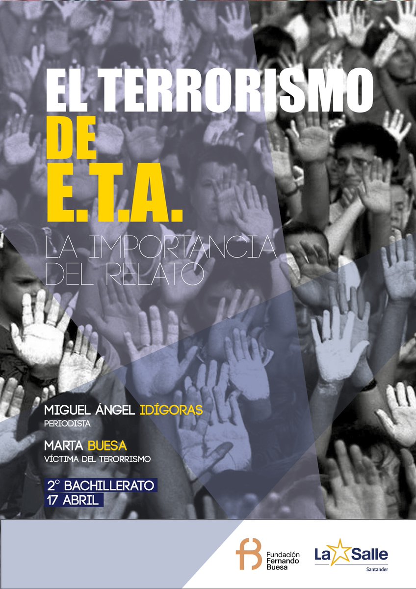 LaSalleSdr's tweet image. 🎙️ Mañana en la clase de #Historia 2º #BACH hablaremos del terrorismo de #ETA con Marta Buesa @Fundacion_Buesa, víctima de ETA, y con el periodista @maidigoras.
Su relato es una lección de coraje y un legado que compartir con los más jóvenes.🕊️
#SomosLaSalle💫