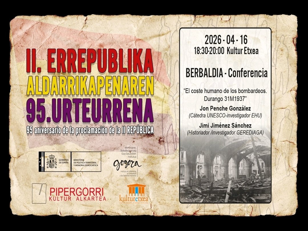 Gernika-Lumo. apirilak 16 abril. 18:30-20:00 Kultur Etxea. Lumo gela.