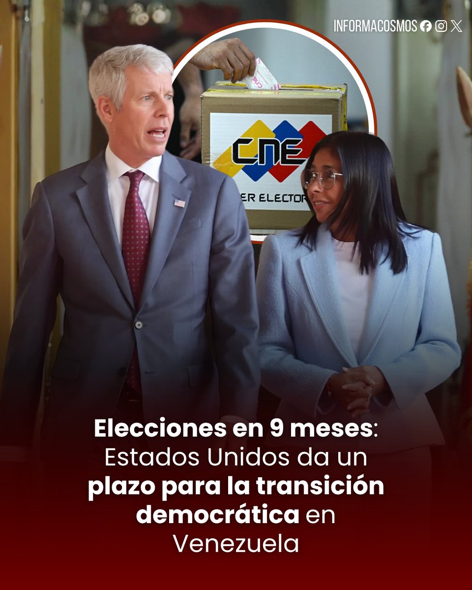 🇺🇸🇻🇪 | El secretario de Energía de Estados Unidos, Chris Wright, afirmó que "espera y confía" en que se celebren elecciones democráticas en Venezuela durante la administración de Trump.

Wright explicó que organizar un proceso electoral transparente requeriría al menos nueve
