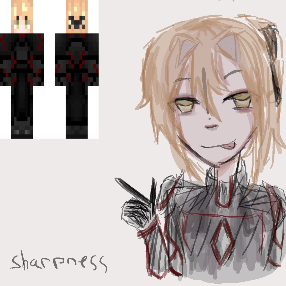 4soqq's tweet image. and sharpness #sketch #sharpness #minecraft