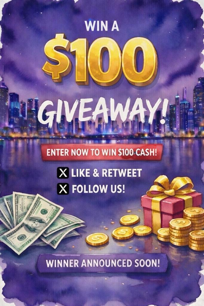 🚨 100$ GIVEAWAY 🎉 

How to enter:

1️⃣ Follow <a href="/WhaleEverything/">WHALE 🐳 EVERYTHING</a>
2️⃣ Like 💙 
3️⃣ Repost 🔁
4️⃣ Comment done ☑️ 

🕒 Winner announced in 20 hours