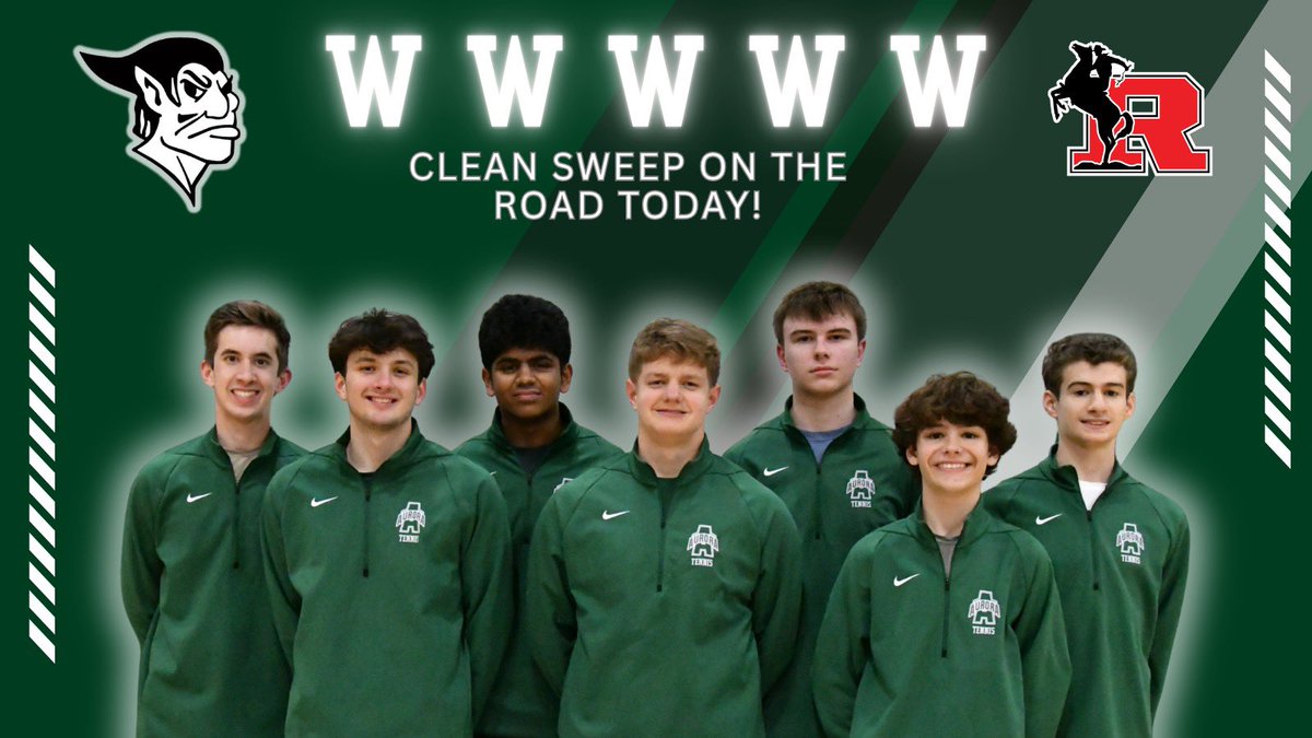 TennisAurora's tweet photo. Greenmen took care of business on the road today for a strong conference win! Way to go, boys! 🔥 https://t.co/Yg1QX8T5uB