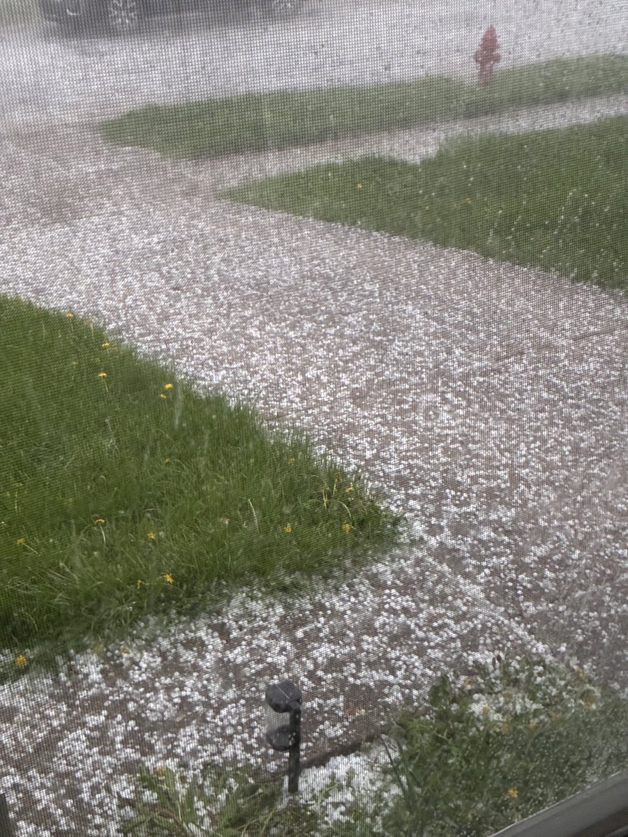 DJonesFox8's tweet image. A lot of hail with these storms across Northeast Ohio they @mbartwx and I are tracking. Some hail up to 2.5” inches in diameter. This from a viewer in Maple Heights. #clewx #ohwx #cle