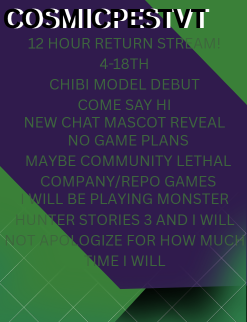 CosmicPestVT's tweet photo. graphic design is in fact my passion- big ol return stream this Saturday at 2:00pm est c: https://t.co/Tfs0t5K1bn