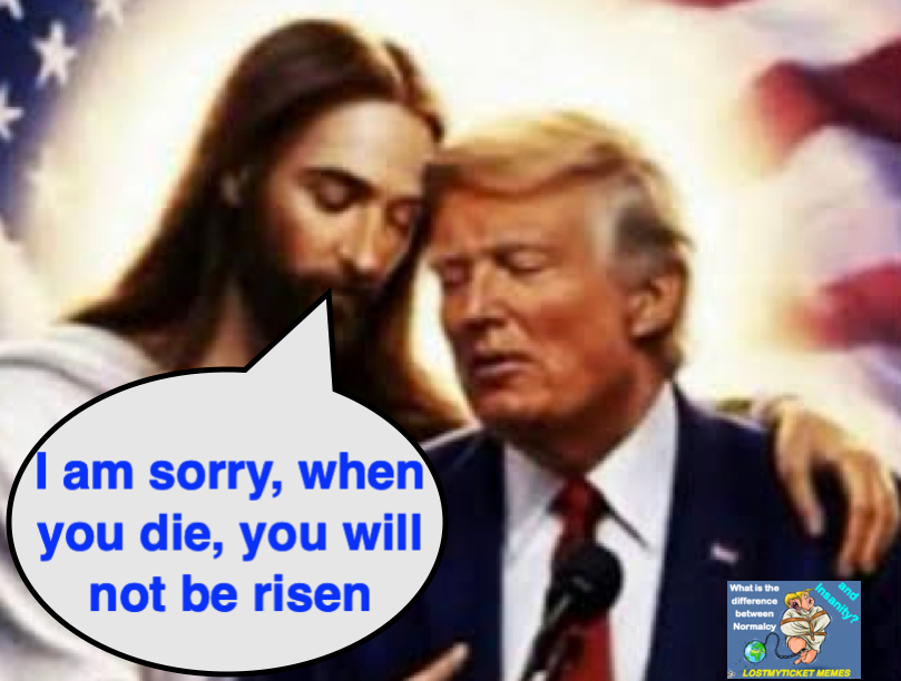 OsserBob's tweet image. Trump thinks he is going to heaven soon and God has told him that his spirit will not go to heaven….

Apparently Satan does not want him either...

#trumphealth #trumpisdead