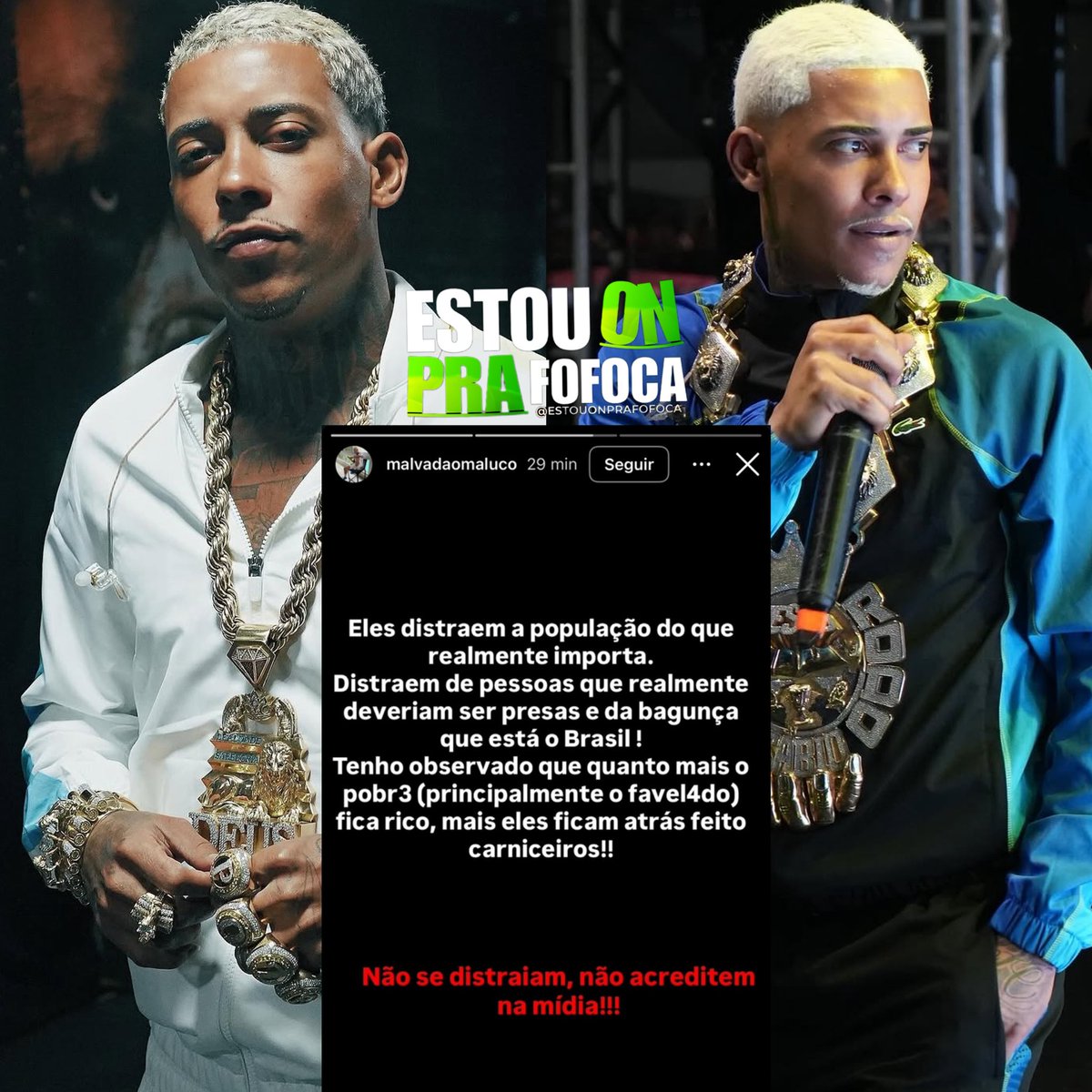 EITA!! Perfil Reserva do Poze se pronunciou após o Mc ser preso na operação da Polícia federal.
