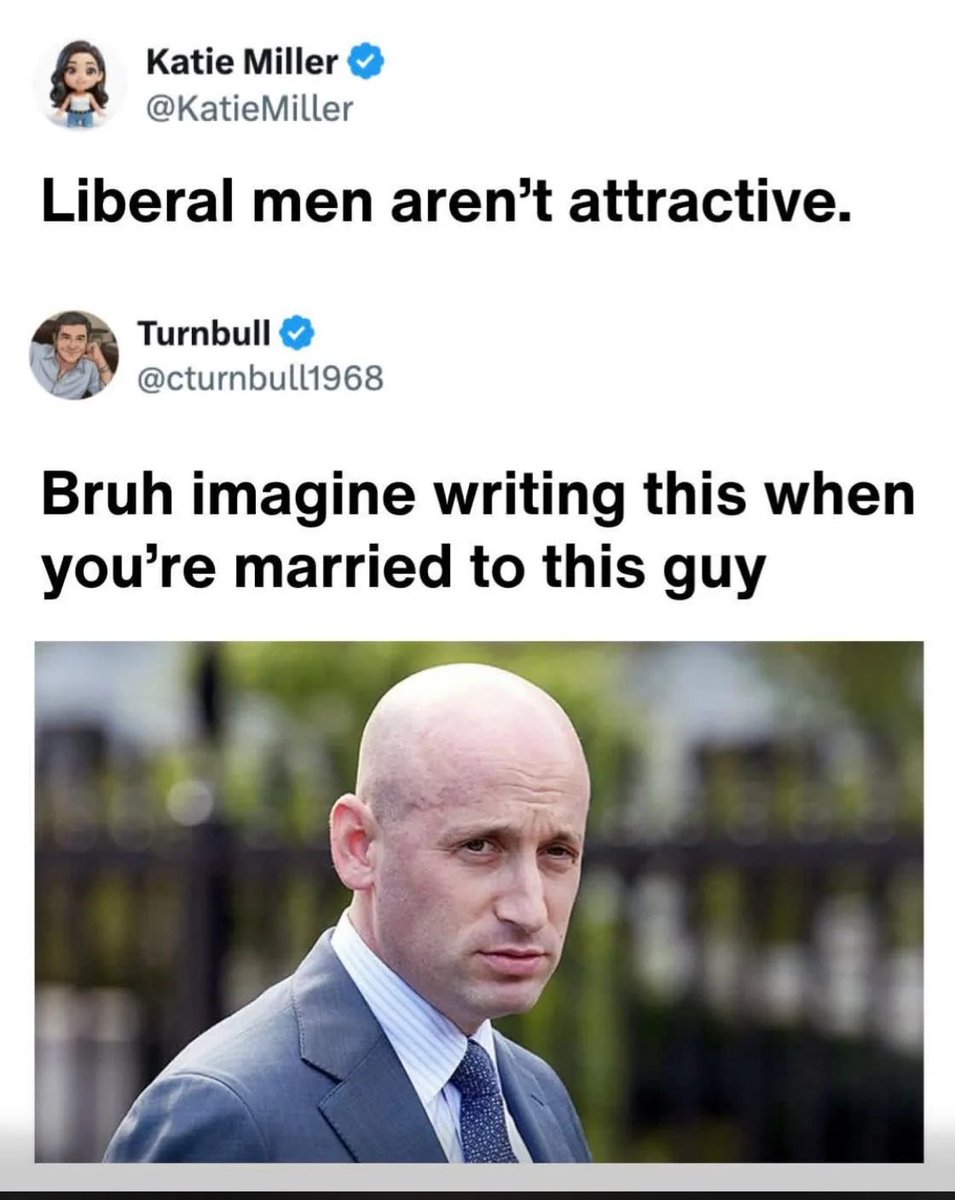 ToutSuiteSinner's tweet image. .@KatieMiller can have whatever delusions she wants about #liberal men but it's so fucking rich when she's married to a bald, ugly version of Gollum who's also a stupid #racist.