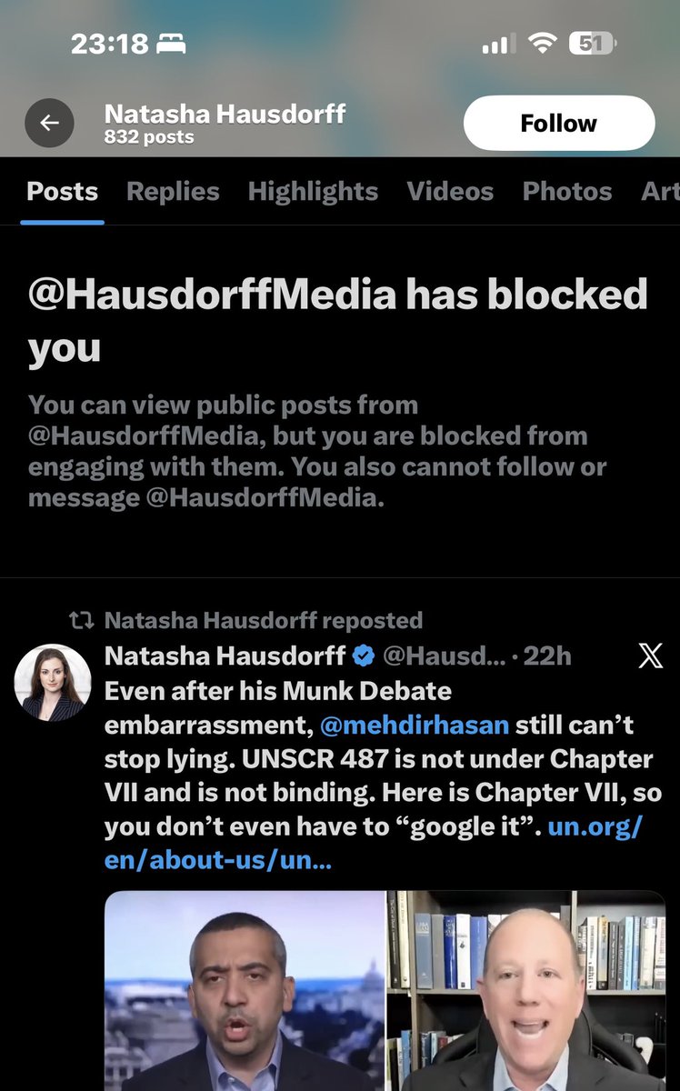 One comment.
No personal or profane attack &amp; this barrister blocks.

Lawyers for Israel.  
Defending the indefensible. 
Offended by words.