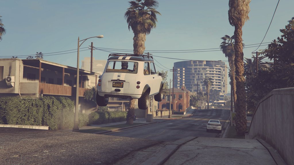 ryu_ga0312's tweet image. ちょっとした坂でもスタントジャンプを決め込む奴ら

#GTA5