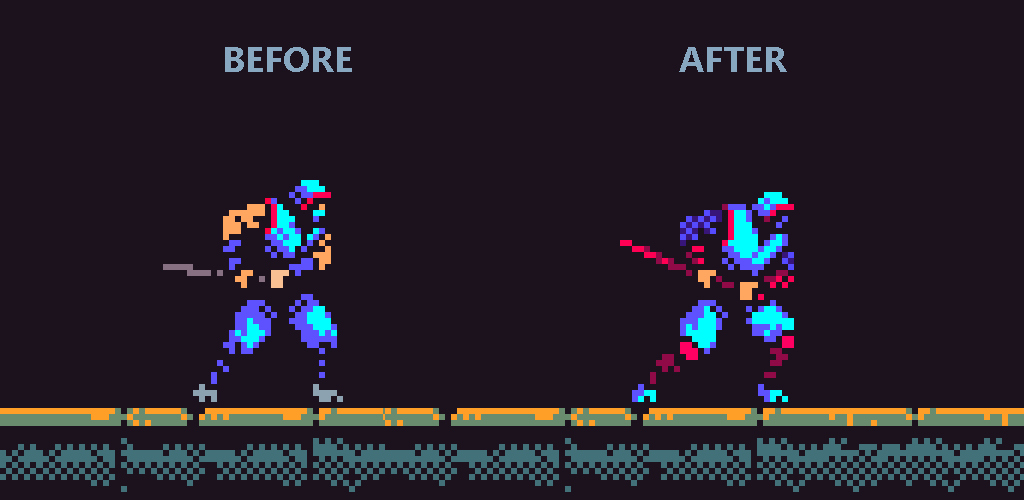 TzTzdev's tweet image. Next stage: starting to refine the character visuals and add more frames to the animations.

#gamedev #indiegame #platformer #retrogaming #pixelart