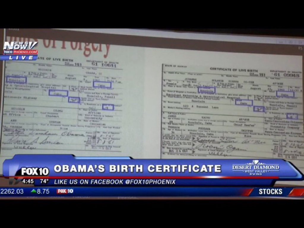 Wow!  About time!  The media is showing how Obama’s birth certificate was changed!  💥💥💥. He was never born in the U.S. so was never a real president!  Everything he signed will be reversed!

This explains all the evil this man has committed against the people of America