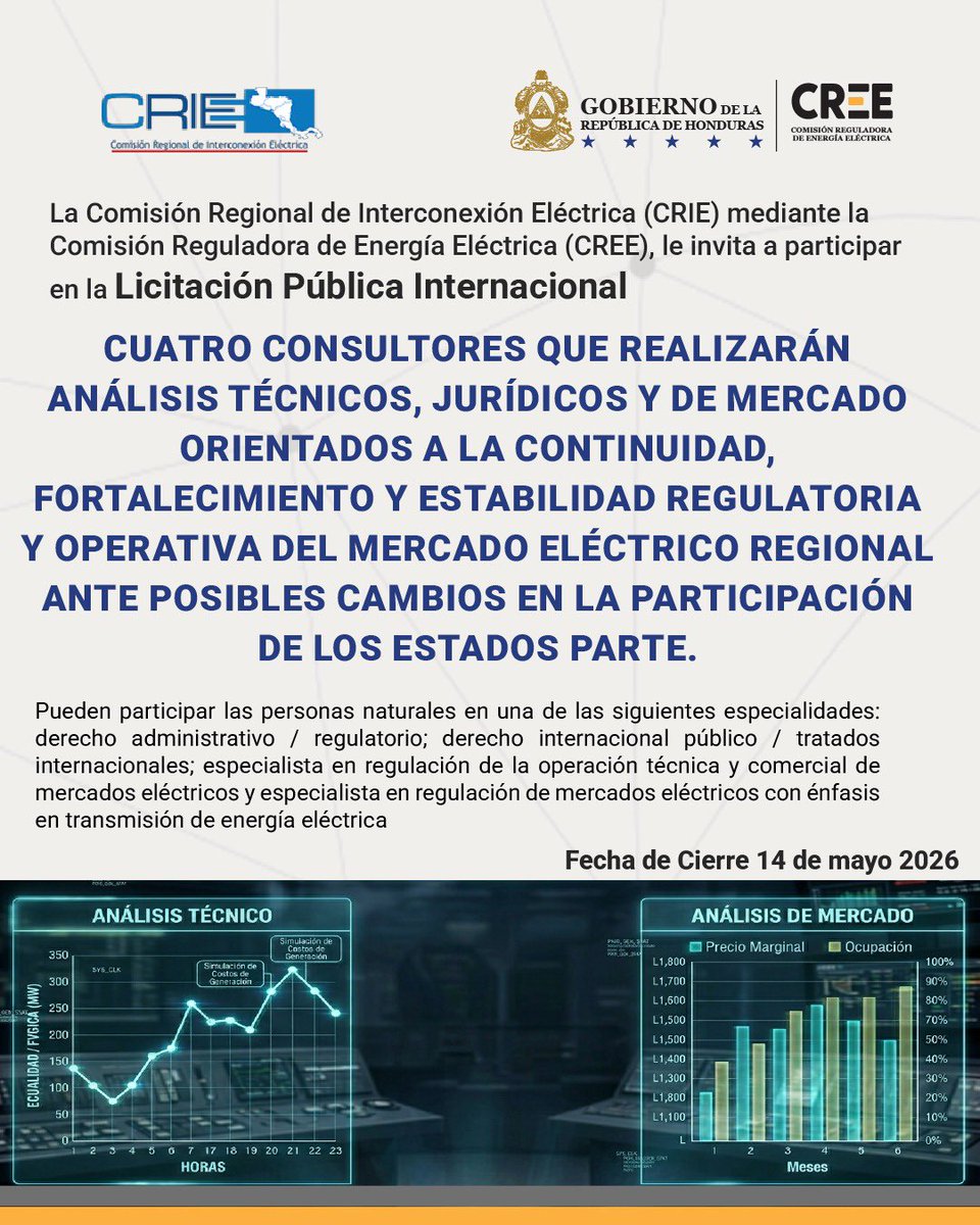 Comisión Reguladora de Energía Eléctrica - CREE tweet media
