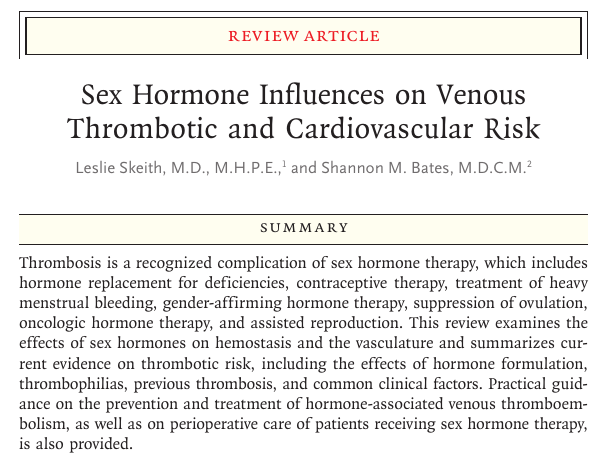 MHcsba's tweet image. New England Journal of Medicine (NEJM) 2026: Influencia de hormonas sexuales en el riesgo cardiovascular y trombótico

DOI:10.1056/NEJMra2202438
#MedEd #MedTwitter #MedX 
medicina-interna.org