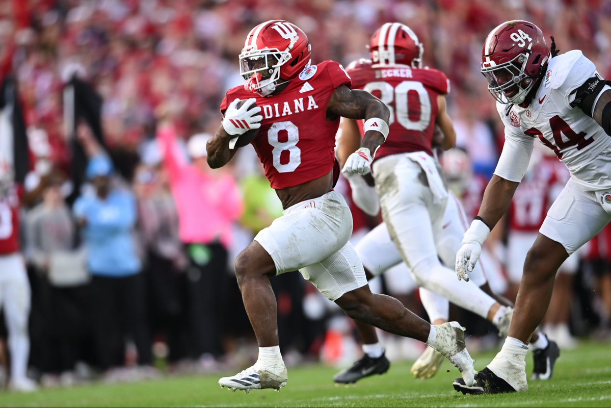 Former Indiana RB Kaelon Black had 12 pre-draft visits — and the last one was a doozy.

Traveling from Las Vegas last night after visiting the Raiders, Black’s connecting flight was canceled at Chicago O’Hare. So, he slept at the airport, and the Bengals sent an Uber to drive him