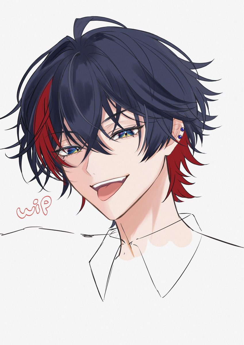 描くのが楽しくなってきて結局寝れなかった…今すごく眠い…😇