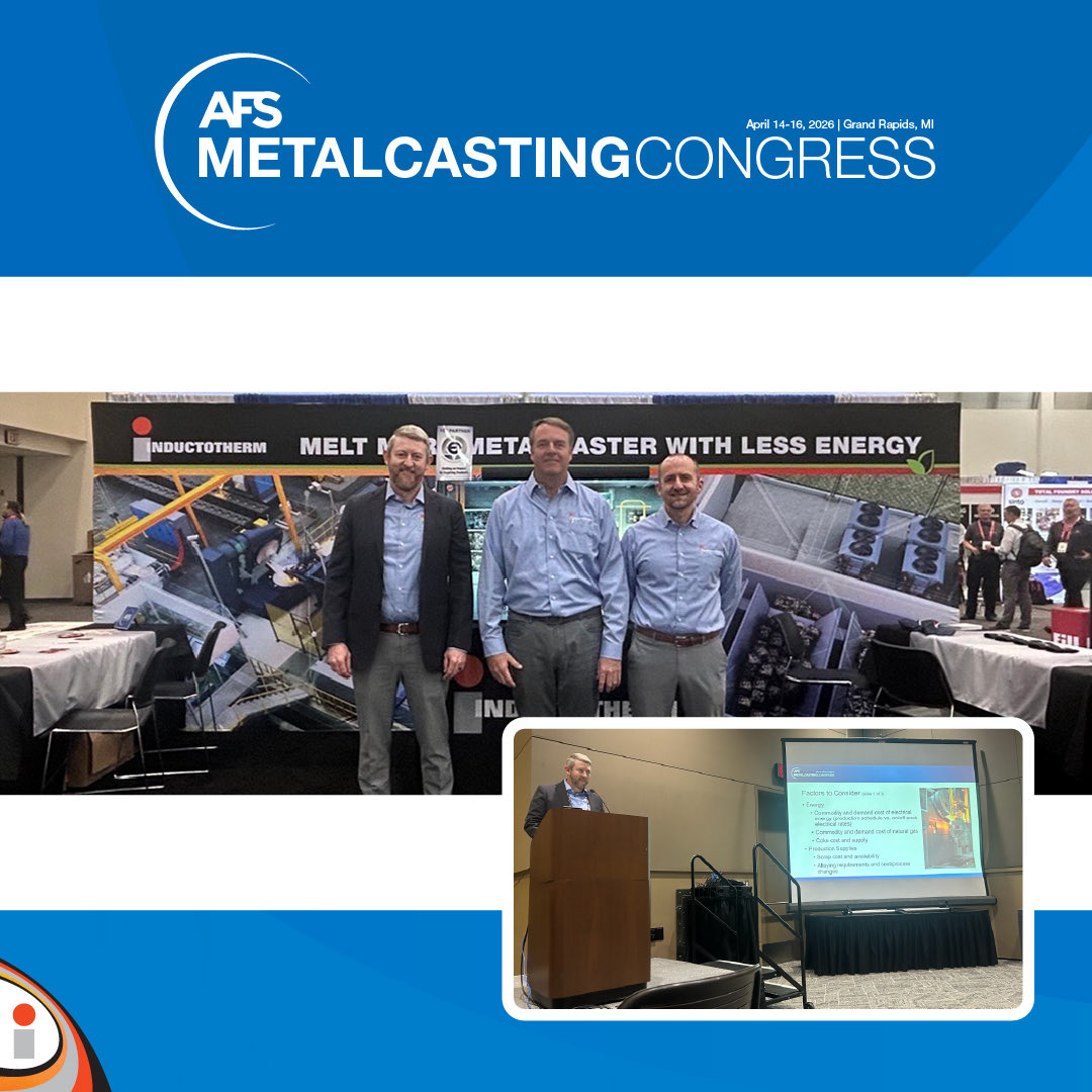 InductothermUSA's tweet image. Our team had a great day at the AFS Metalcasting Congress! We were proud to showcase our solutions and participate in a panel discussion on evaluating cupolas and induction. We’re looking forward to even more great conversations tomorrow! #InductionMelting #Metalcasting #Foundry