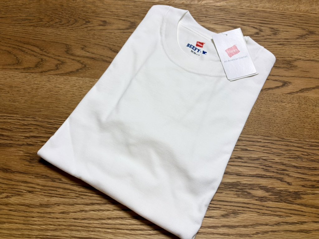 honhiiii's tweet image. BEAUTY&amp;amp;YOUTH別注のBEEFY-T×2買った！
初のビーフィーこの夏使いまくる！
#Hanes #BEEFY
