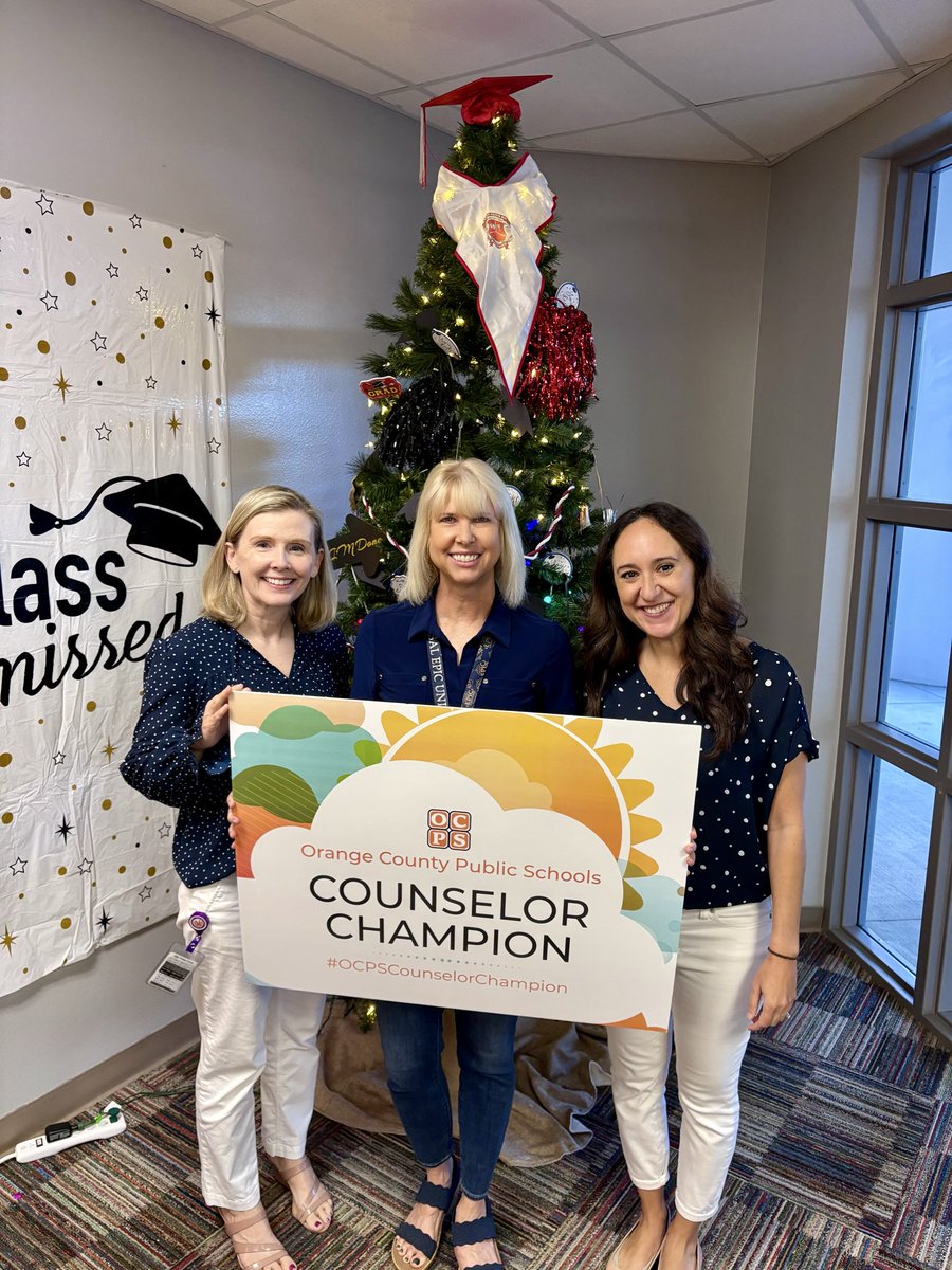 OCPScounselors's tweet photo. Congratulations to Elizabeth Stella from @eastriverhs_ocps on her selection as the @ocps_official high school Counselor Champion for March. She works to know her students well, tracks their progress towards graduation, and helps them plan for success after high school. https://t.co/gk8IUpep36