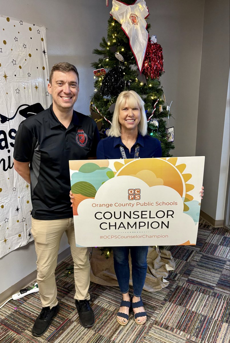 OCPScounselors's tweet photo. Congratulations to Elizabeth Stella from @eastriverhs_ocps on her selection as the @ocps_official high school Counselor Champion for March. She works to know her students well, tracks their progress towards graduation, and helps them plan for success after high school. https://t.co/gk8IUpep36