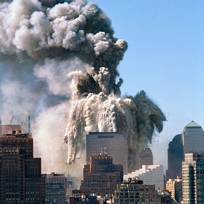 <a href="/thematrixb0t/">matrixbot</a> 🇺🇸    110 stories through the path of most resistance in under 12 seconds.  TWICE
       Multi-ton beams ejected laterally at 70 mph
        Human bone fragments found on the Deutsche Bank roof over a hundred yards away in 2005
   It wasn't dust that blanketed  Manhattan, it was