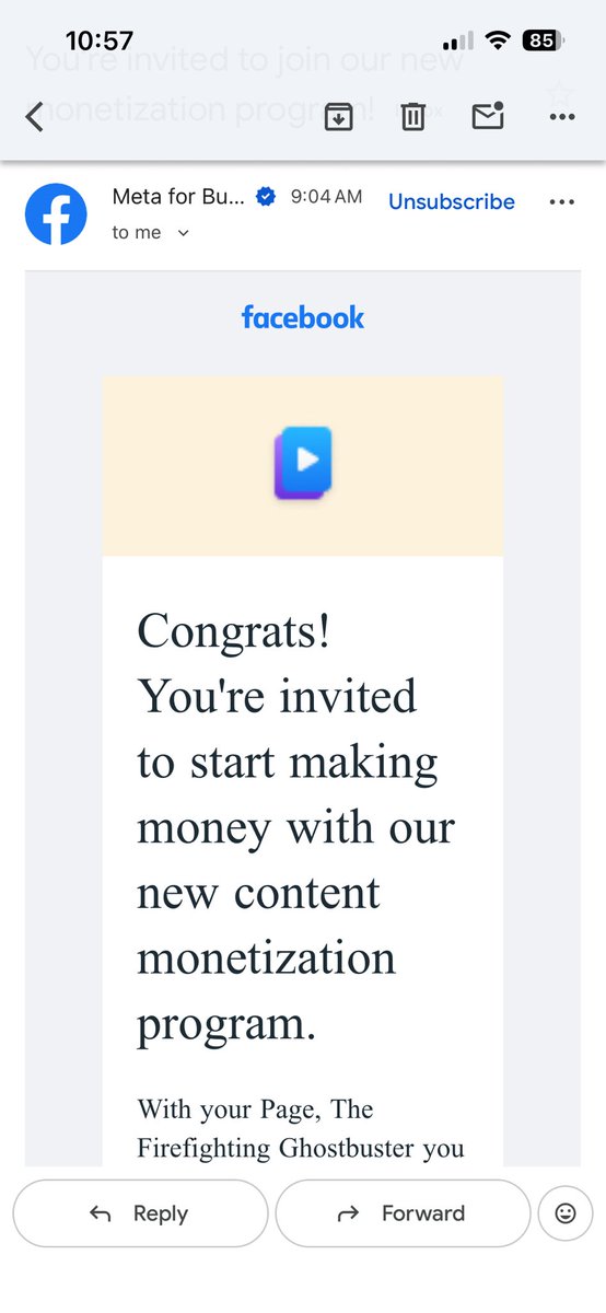 So Facebook takes my page down, but still invited me to monetize the page in question. Yet, there is nowhere to appeal to re-publish said page… #meta #facebook #firefightingghostbuster
