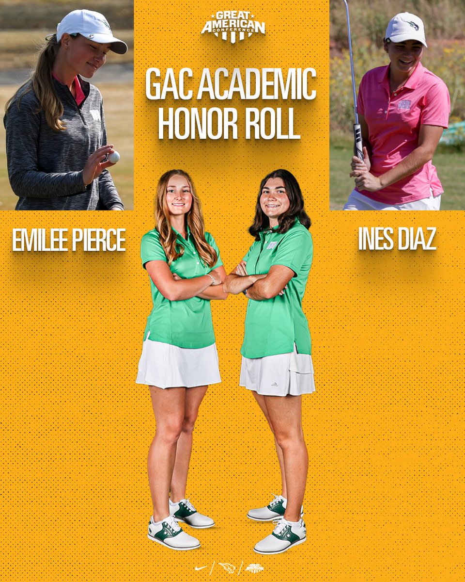 OBU_WGolf's tweet photo. They got smarts 📕#OnToVictory 

Way to go, Emilee &amp; Ines! https://t.co/A3CVYc3iwx