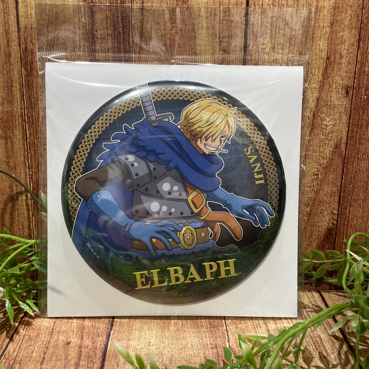 新商品】麦わらストア限定 ELBAPH ビッグ缶バッジ モンキー・D・ルフィ