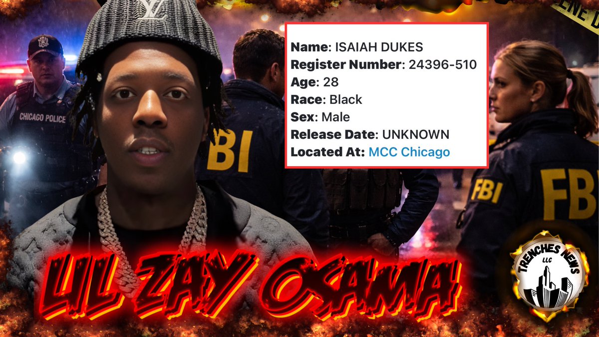 NeNe3837's tweet image. Lil Zay Osama Arrested By Feds Robbery Conspiracy 😱 youtu.be/uoOnxMPJ9h0?si… via @YouTube #chicago #arrest #feds #lilzayosama #update #jail #streets #trenches #trenchesnews #fyp