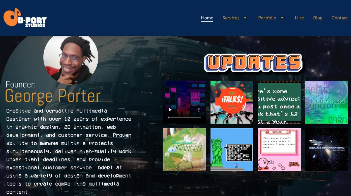 DportStudios's tweet image. Hey there. Looking for someone to help you out with a Business idea? Logo? Website? Comfortable with #Fiverr? I am now, too. #Hire D-Port Studios if you need some #website #design, fiverr.com/s/vvmy41A