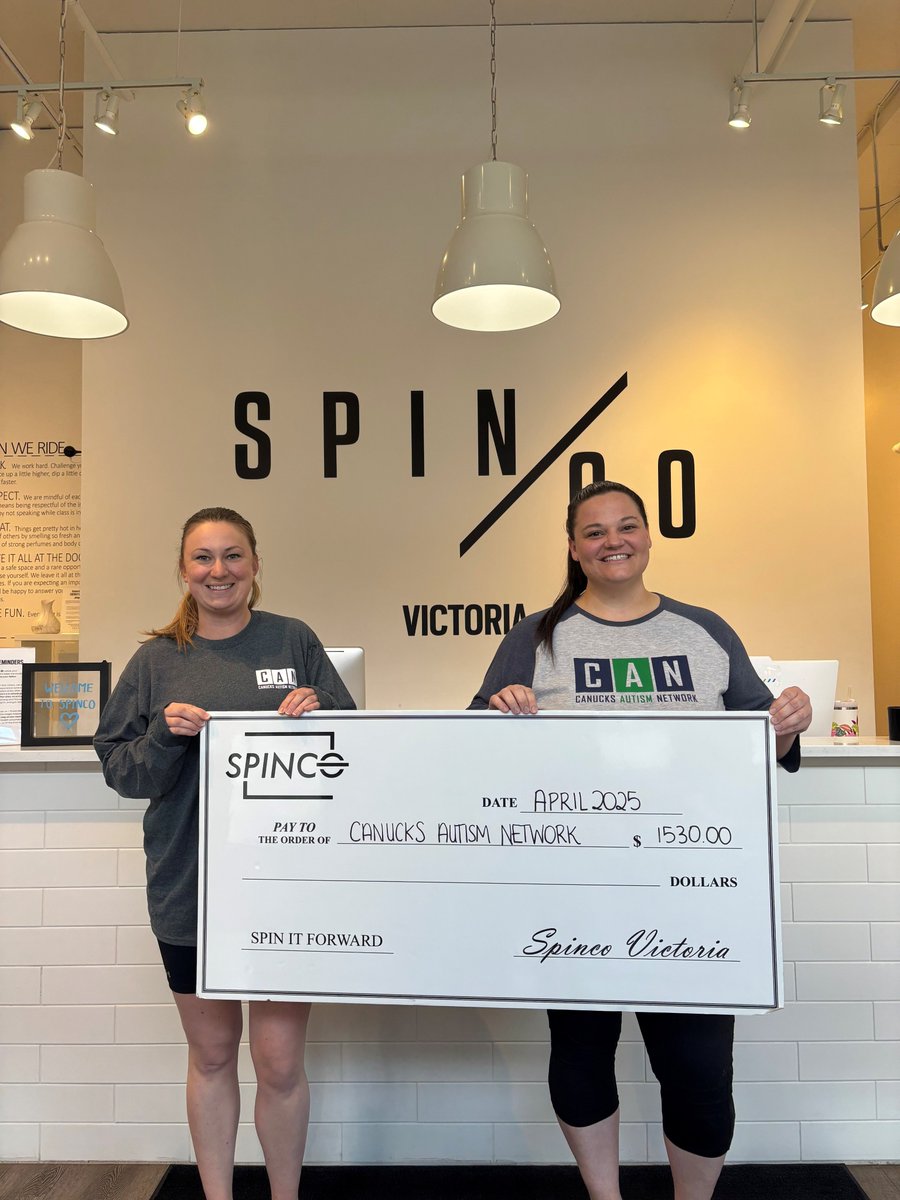 canucksautism's tweet image. 🔁 Spin it forward this #AutismAcceptance Month! 

Spinco Victoria is donating proceeds from select $10 classes this April:

#OakBay Mon 6am
#Westshore Wed 6:30am
#Victoria Fri 7am

Last year, the fundraiser brought in over $1.5k! Book a class now! 💪spinco.ca/our-classes